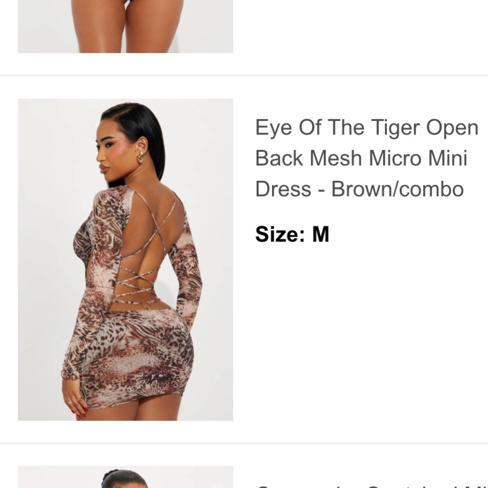 Fashion nova eye of the tiger mini dress